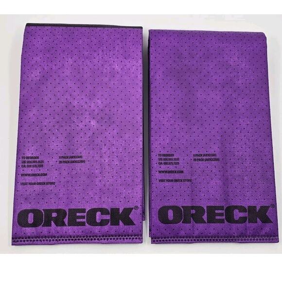 2 Genuine Oreck Type CC HEPA Upright Vacuum Cleaner Bags AK1CC6H Purple - Picture 1 of 2